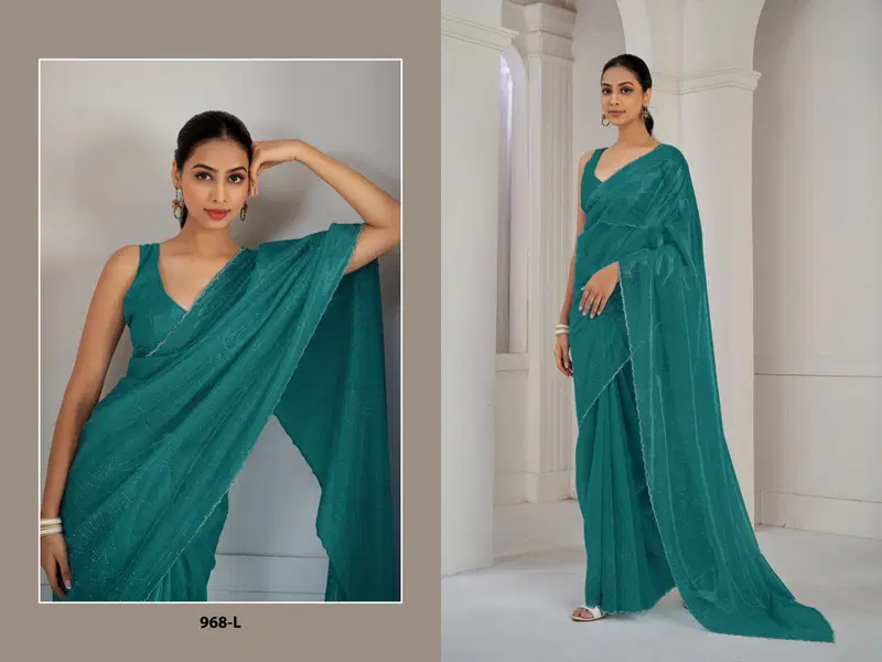 Mehek 968 A To R Organza Designer Party Wear Sarees Wholesale Shop In Surat